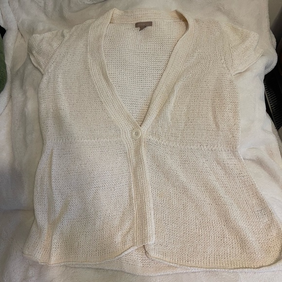 White Stag Cream Cardigan Sweater Lightweight Knit - Picture 1 of 9